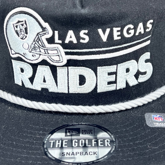 Las Vegas Raiders New Era 9Fifty The Golfer Style Snap Back Adjustable Hat New - Picture 5 of 6
